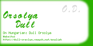 orsolya dull business card